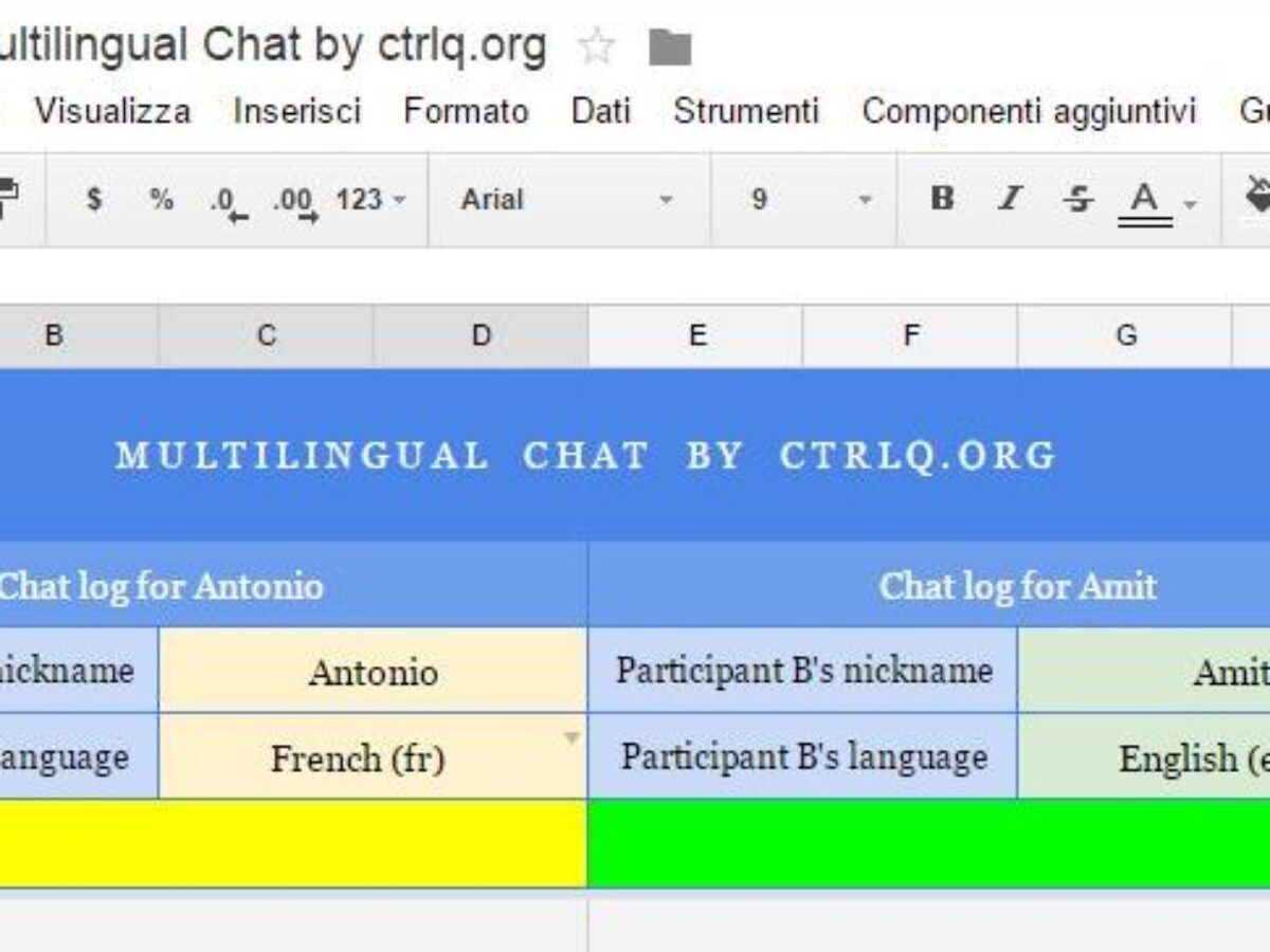 Trasformare Un Foglio Elettronico Google In Una Chat Multilingua Guida Enjoy Phone Blog