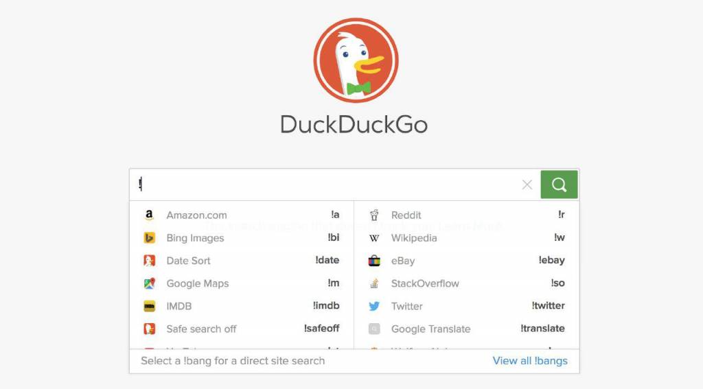 duck duck go search