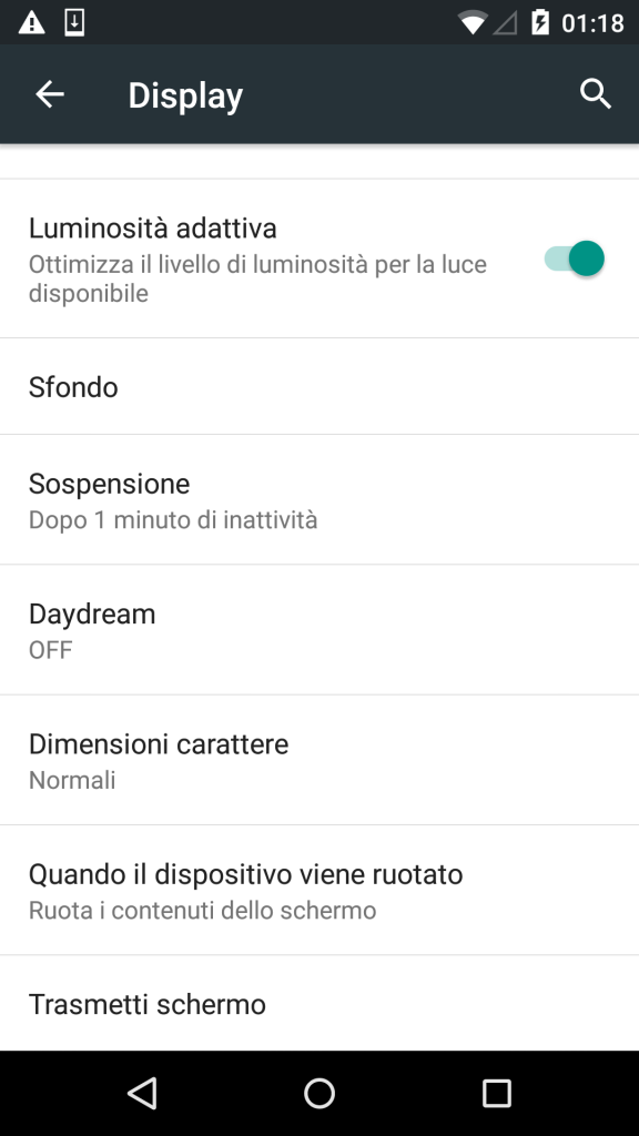 Impostazioni Android Screenshot 5