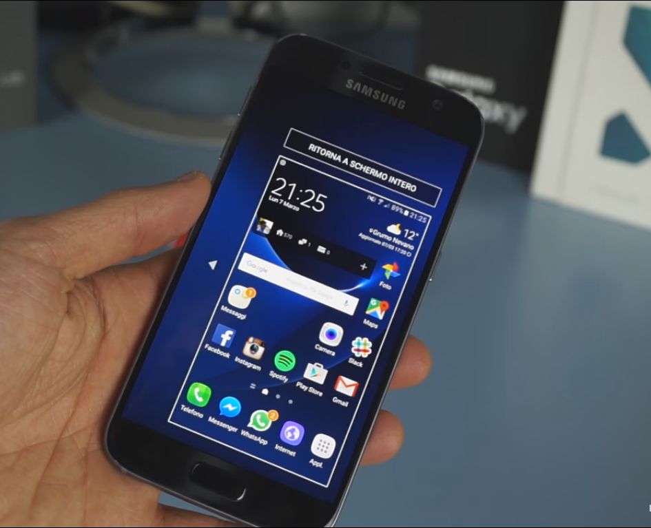 Galaxy S7 modalità mano singola